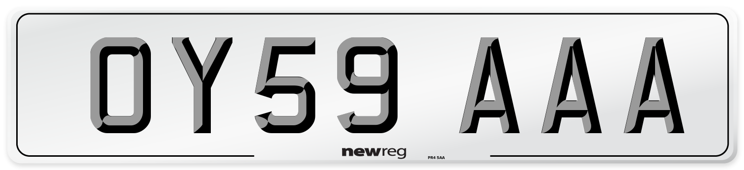 OY59 AAA Number Plate from New Reg